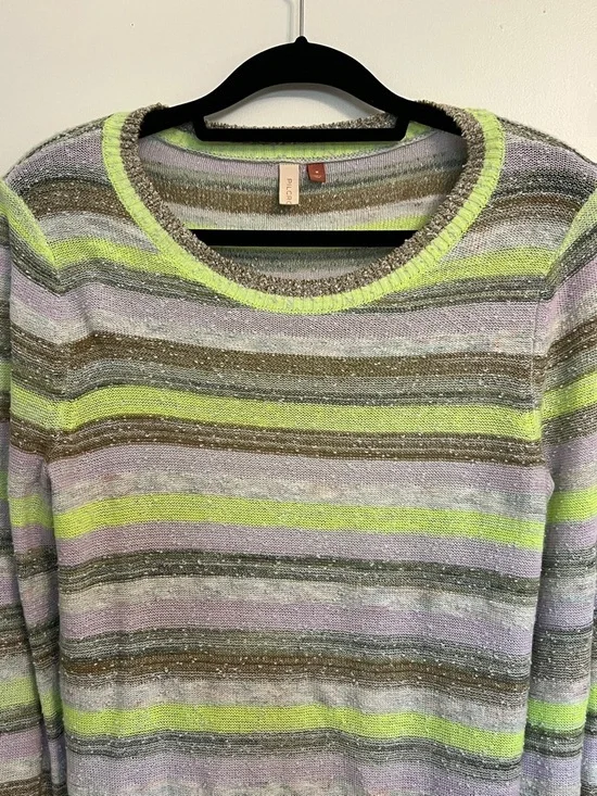 Anthropologie Pilcro Darby Stripe Summer Sweater Medium - Picture 3 of 13